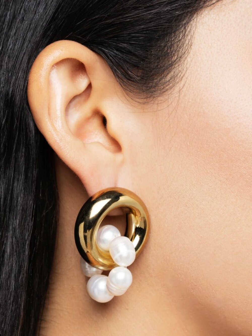 Freshwater Pearl Earrings 24K Gold Plated NWOT
